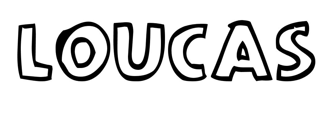 Coloriage Loucas - Prénom à imprimer