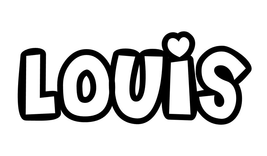 Coloriage Louis - Prénom à imprimer