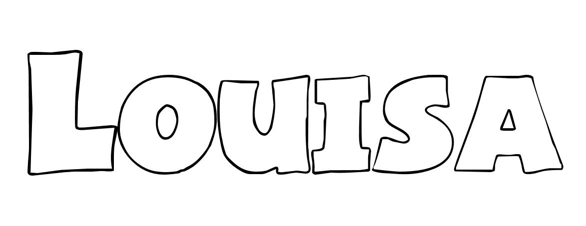 Coloriage Louisa - Prénom à imprimer