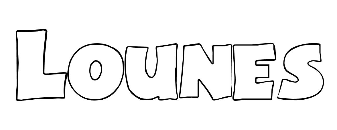 Coloriage Lounes - Prénom à imprimer