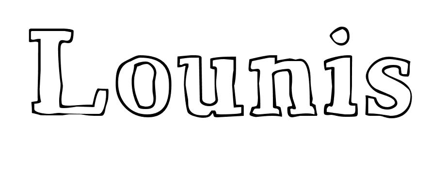 Coloriage Lounis - Prénom à imprimer
