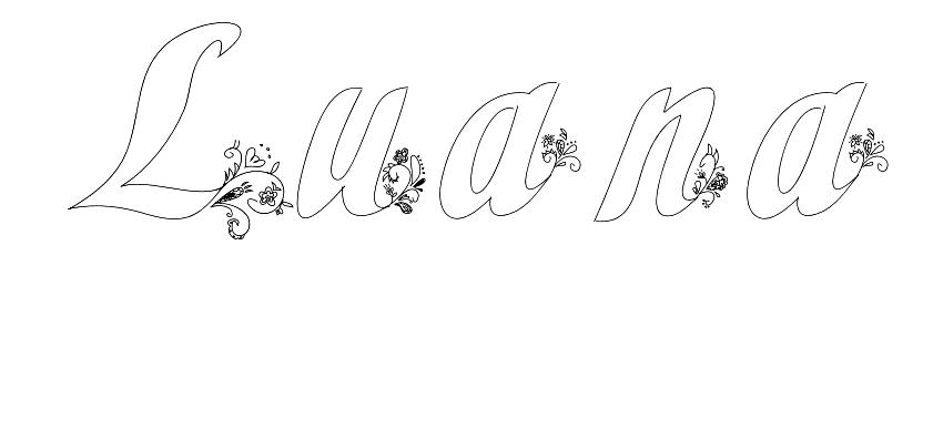 Coloriage Luana - Prénom à imprimer