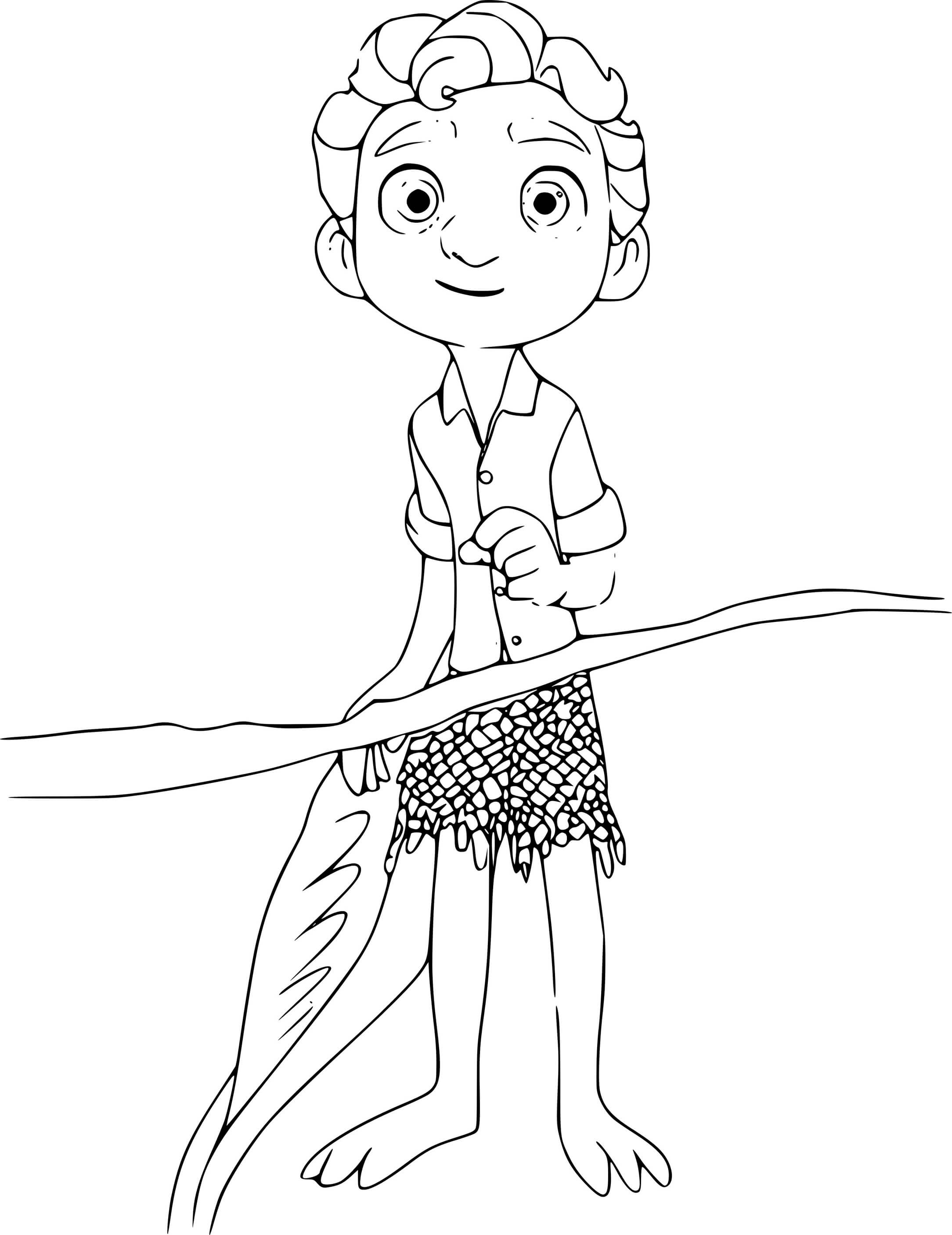 Coloriage Luca Half Human Half Monstre Marin - Luca de Disney Pixar à imprimer