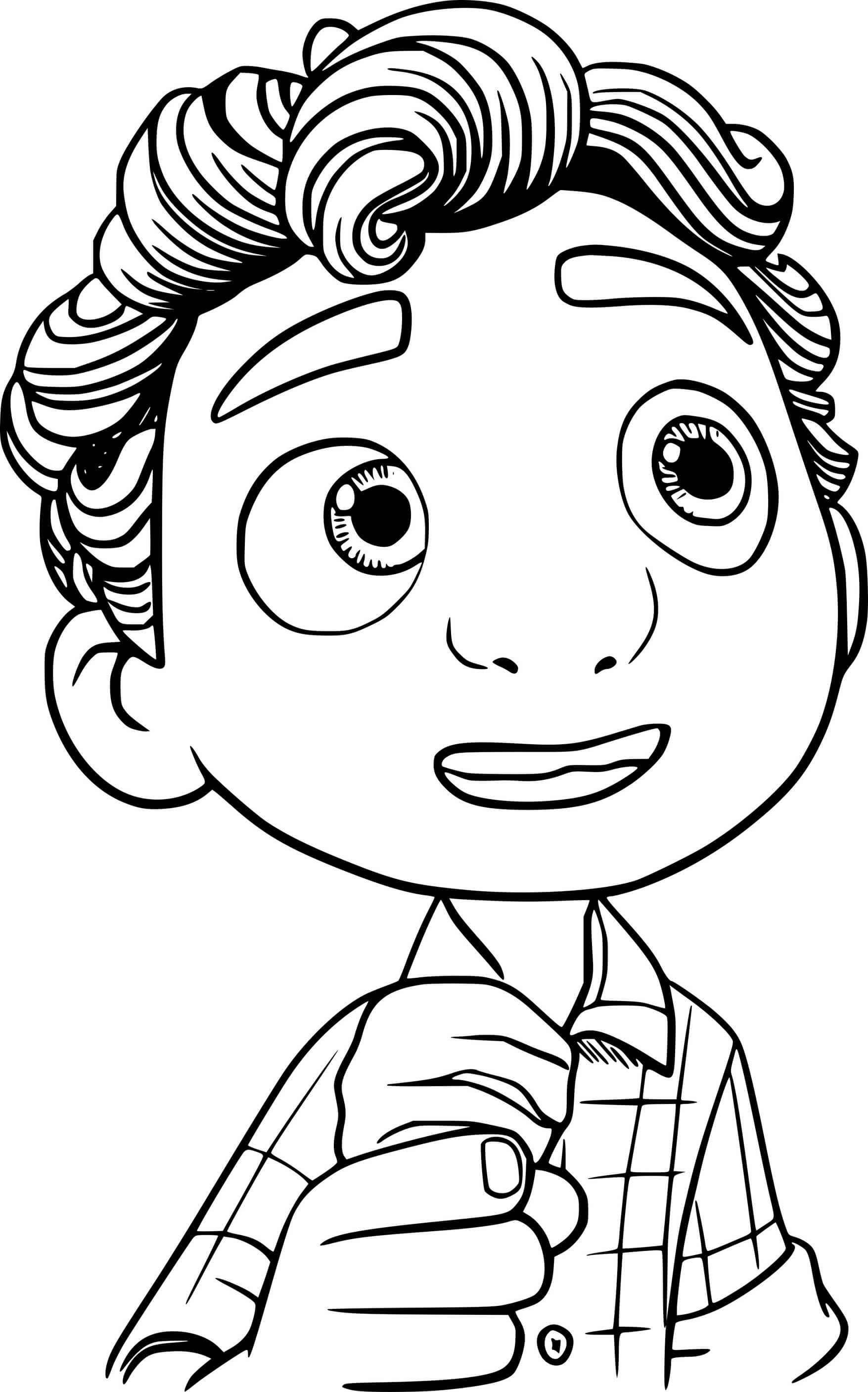 Coloriage Luca Paguro Talking - Luca de Disney Pixar à imprimer