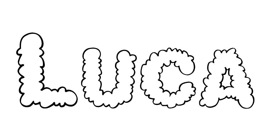 Coloriage Luca - Prénom à imprimer