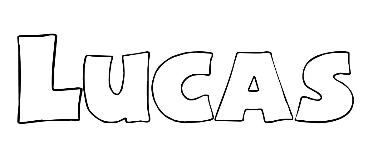 Coloriage Lucas - Prénom à imprimer