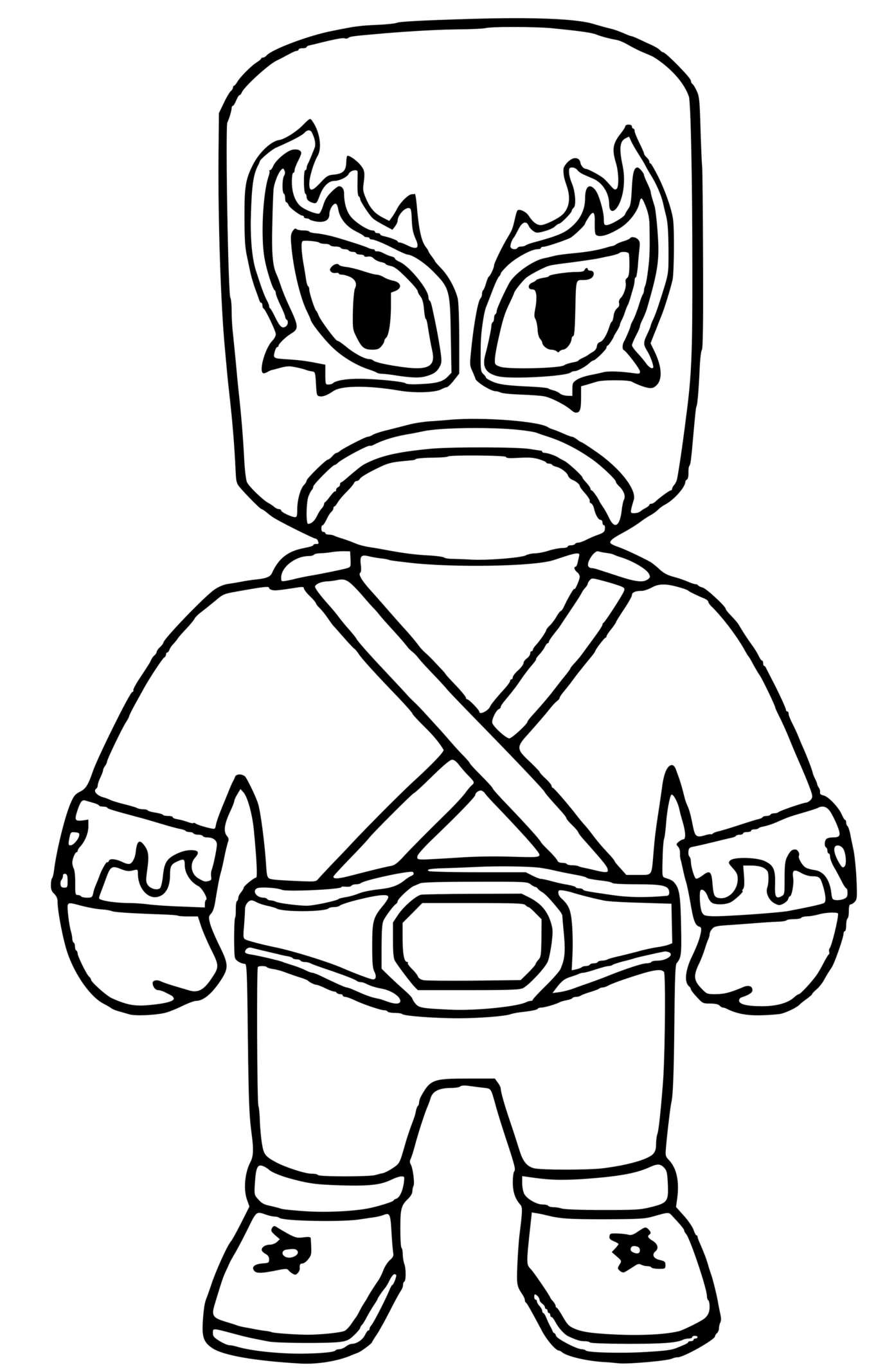 Coloriage Luchador Stumble Guys - Stumble guys à imprimer