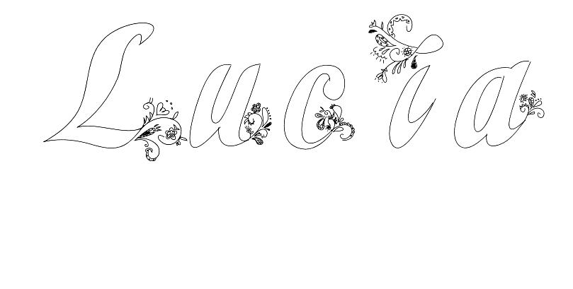 Coloriage Lucia - Prénom à imprimer
