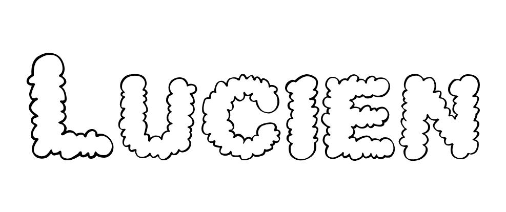 Coloriage Lucien - Prénom à imprimer