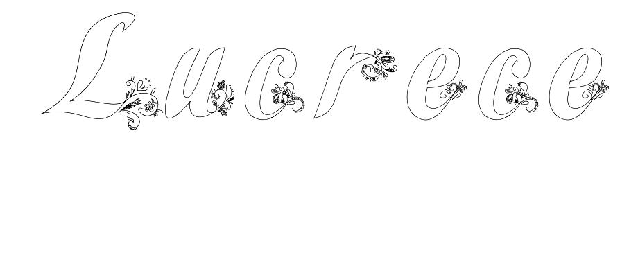 Coloriage Lucrece - Prénom à imprimer