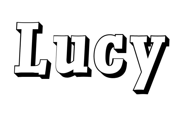 Coloriage Lucy - Prénom à imprimer