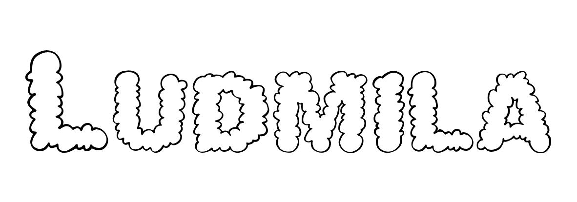 Coloriage Ludmila - Prénom à imprimer