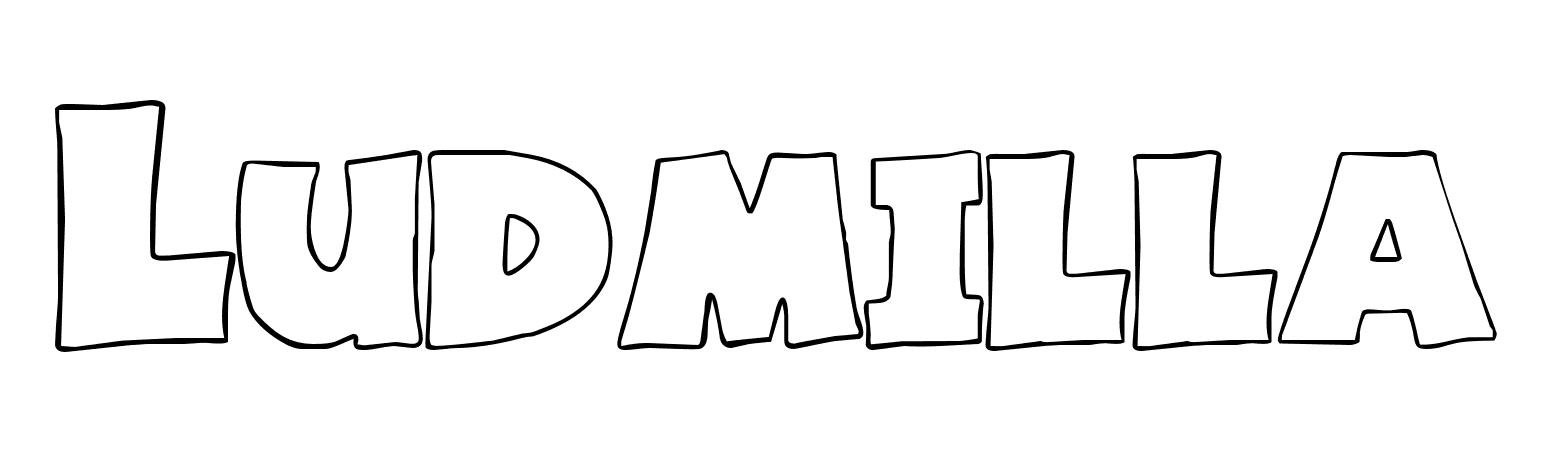 Coloriage Ludmilla - Prénom à imprimer