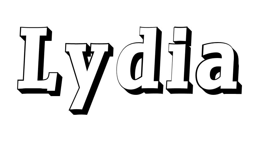 Coloriage Lydia - Prénom à imprimer