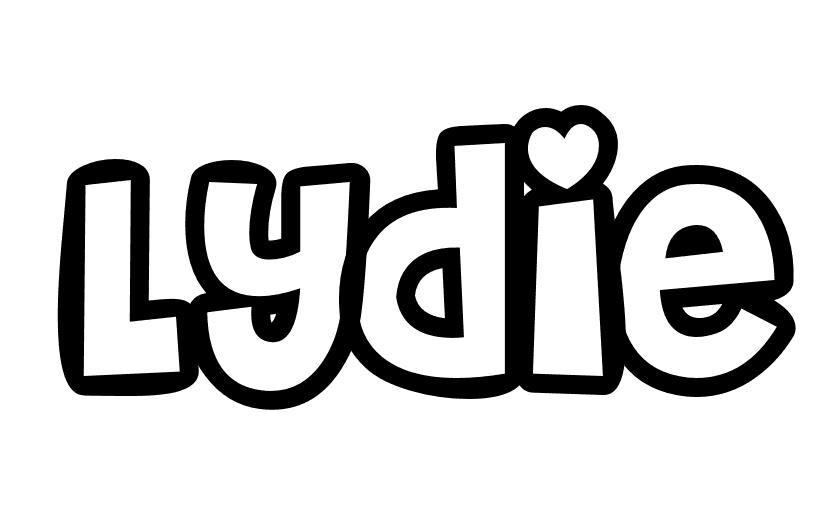 Coloriage Lydie - Prénom à imprimer