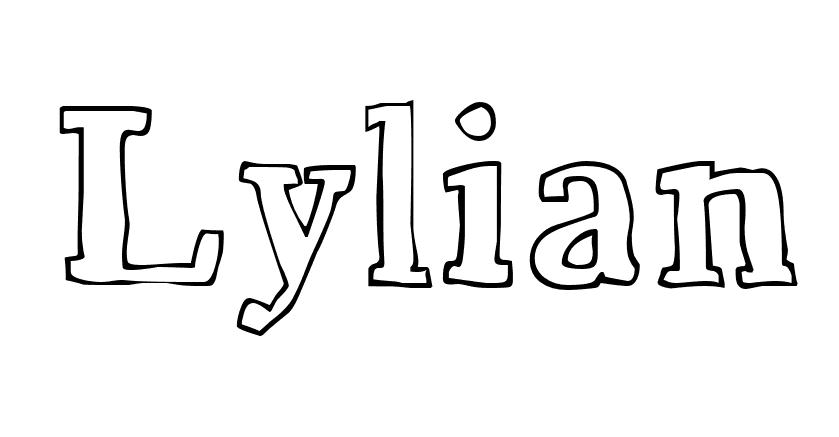 Coloriage Lylian - Prénom à imprimer