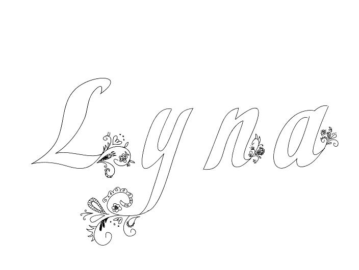 Coloriage Lyna - Prénom à imprimer
