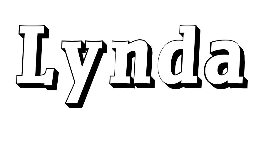 Coloriage Lynda - Prénom à imprimer