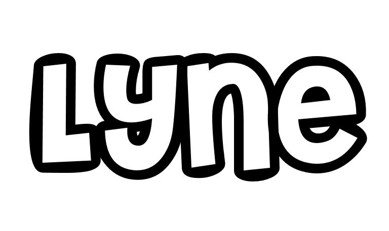 Coloriage Lyne - Prénom à imprimer