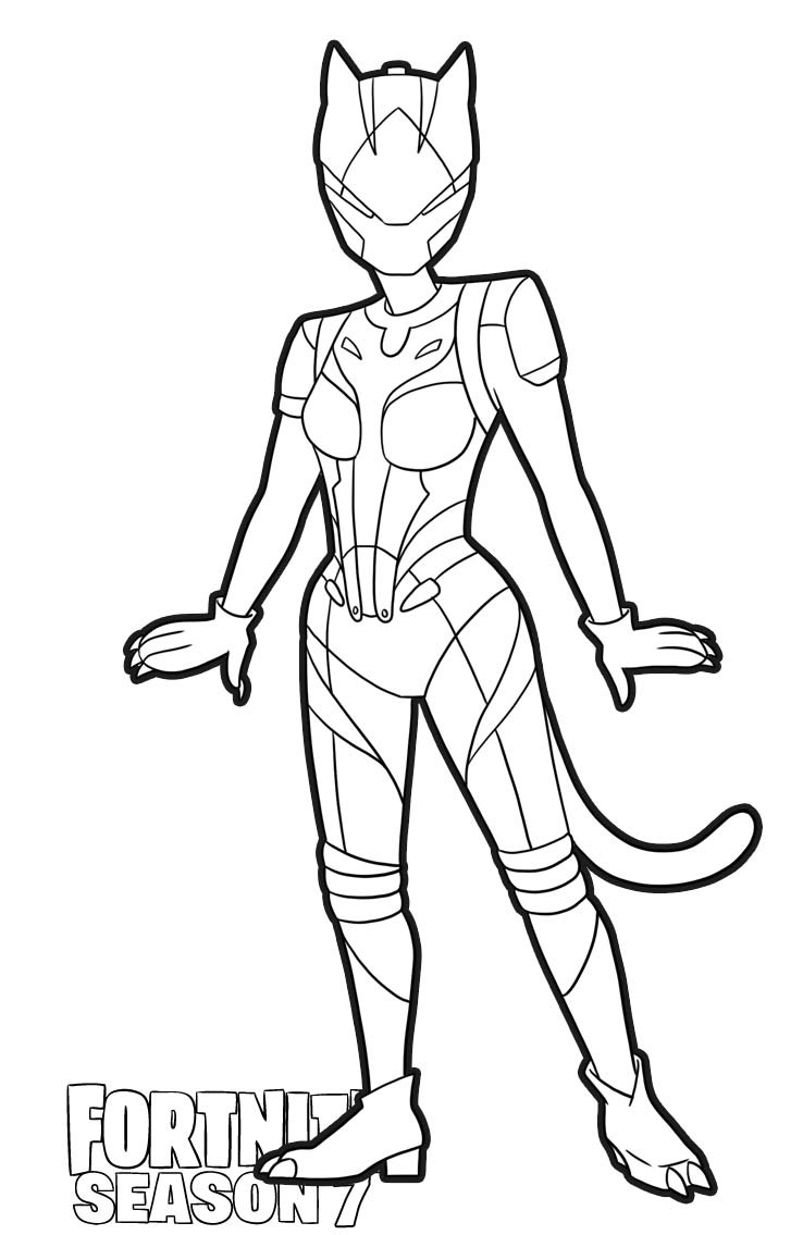 Coloriage Peau Lynx Max Tier Fortnite - Fortnite à imprimer