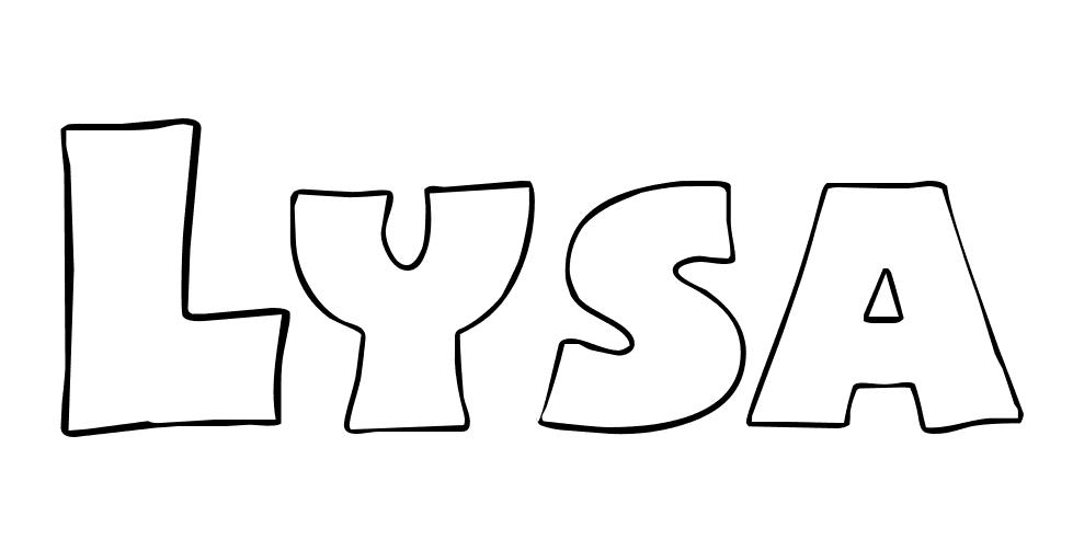 Coloriage Lysa - Prénom à imprimer