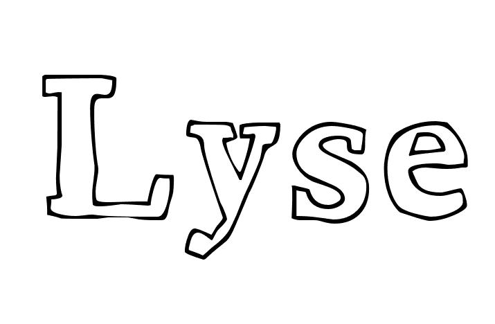 Coloriage Lyse - Prénom à imprimer