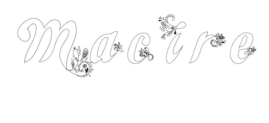 Coloriage Macire - Prénom à imprimer