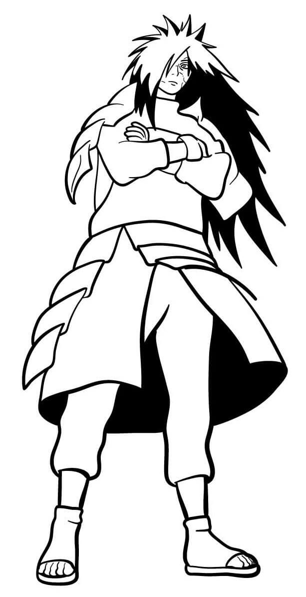 Coloriage Madara Uchiha - Naruto à imprimer