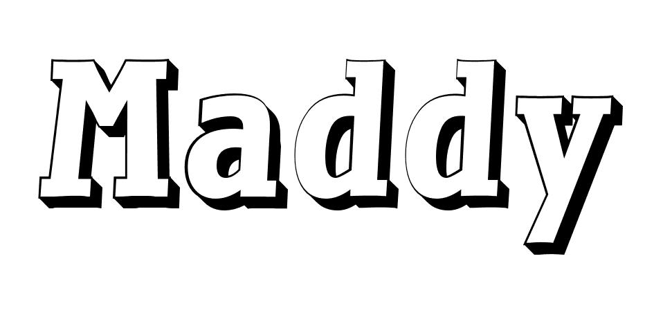 Coloriage Maddy - Prénom à imprimer
