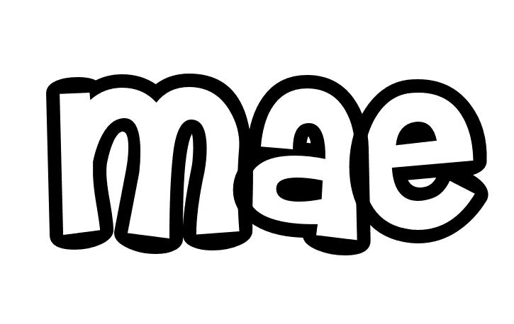 Coloriage Mae - Prénom à imprimer