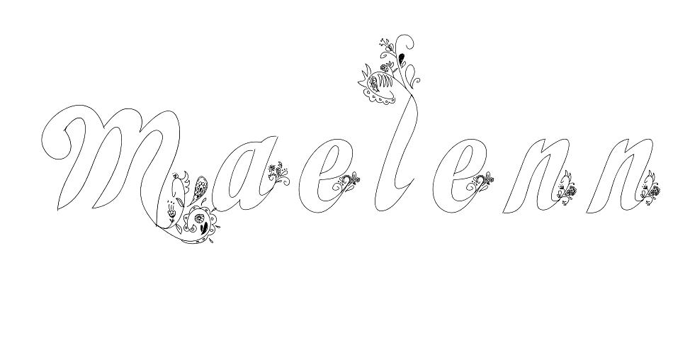 Coloriage Maelenn - Prénom à imprimer