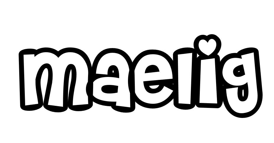 Coloriage Maelig - Prénom à imprimer