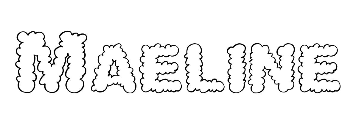Coloriage Maeline - Prénom à imprimer
