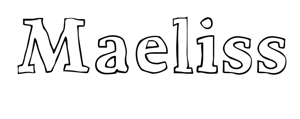 Coloriage Maeliss - Prénom à imprimer