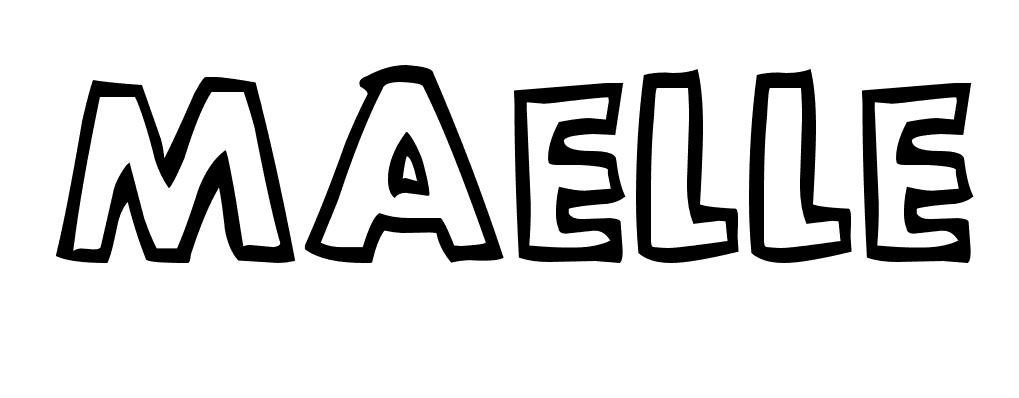 Coloriage Maelle - Prénom à imprimer