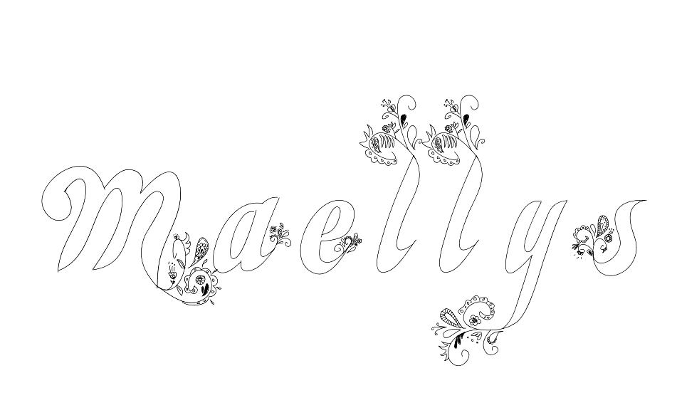 Coloriage Maellys - Prénom à imprimer