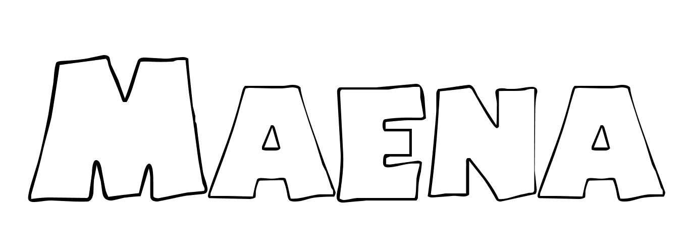 Coloriage Maena - Prénom à imprimer