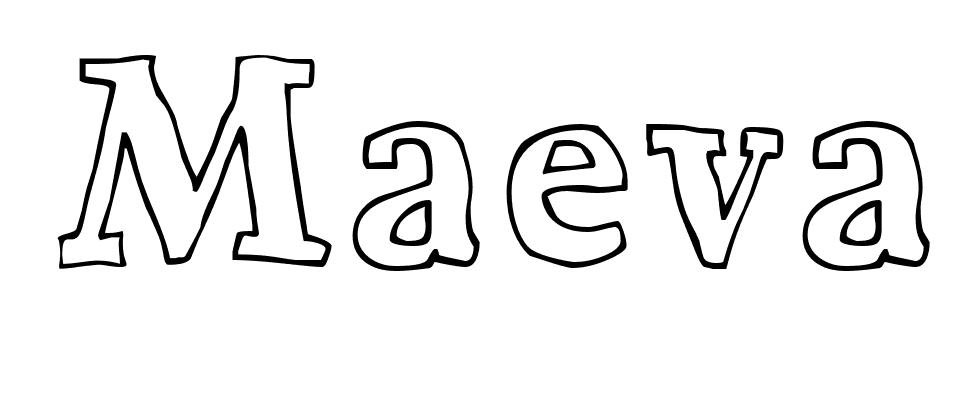 Coloriage Maeva - Prénom à imprimer