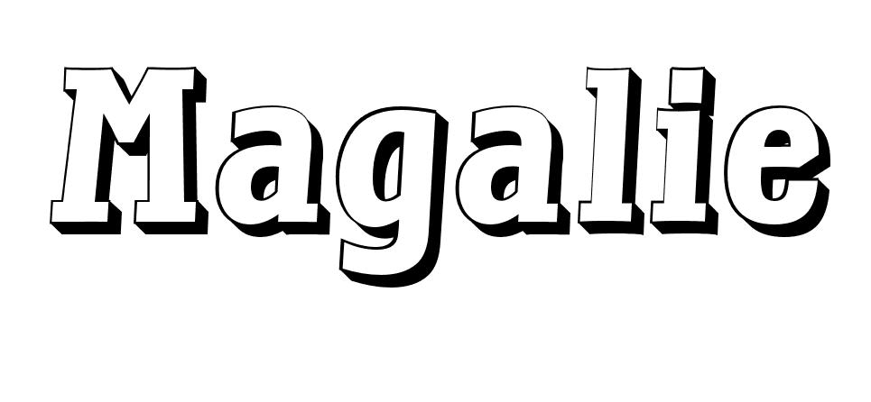 Coloriage Magalie - Prénom à imprimer