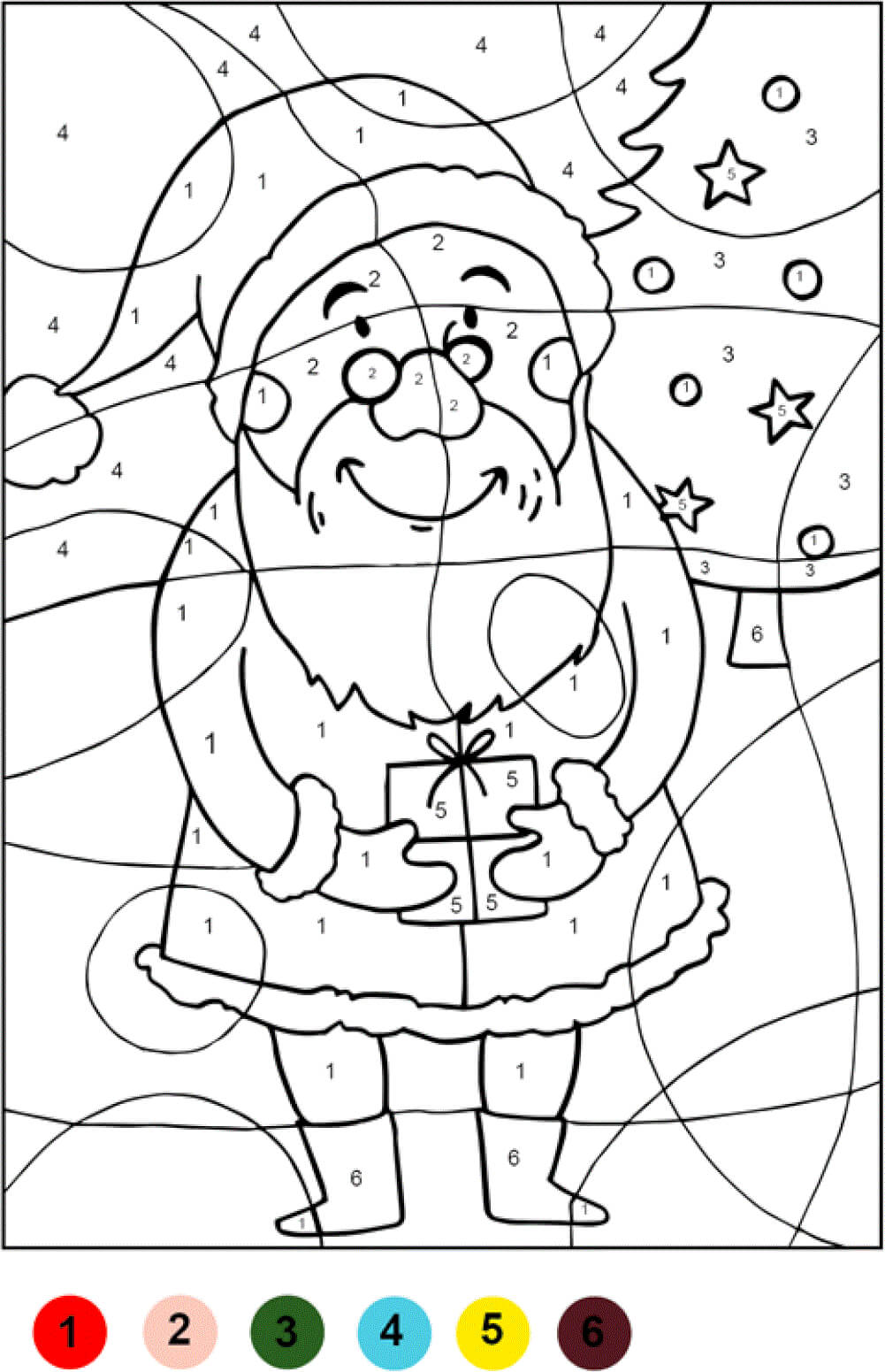 Coloriage Magique De Noël Chiffre Numéro - Magique noel à imprimer