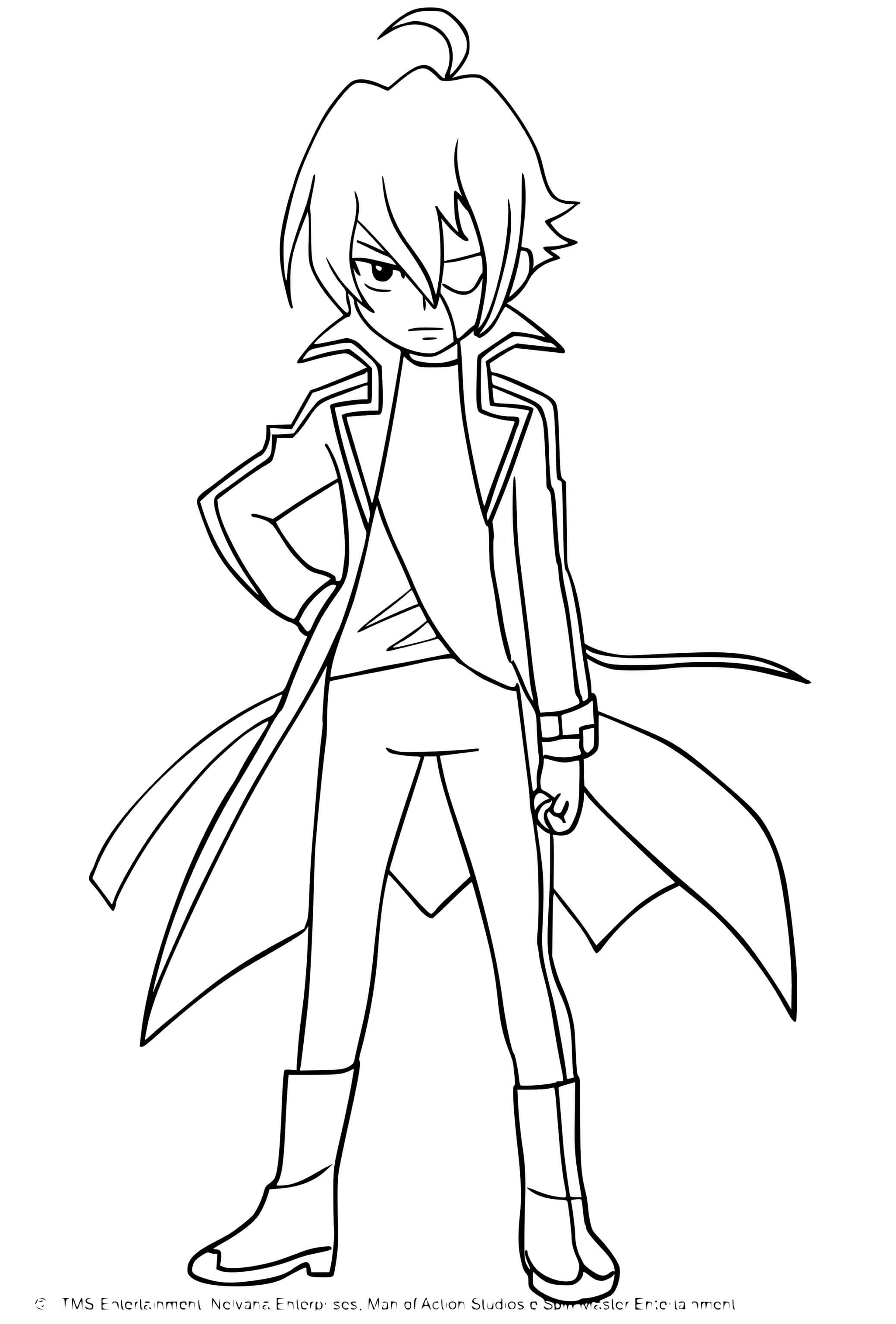 Coloriage Magnus Black - Bakugan à imprimer