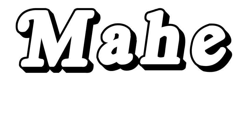Coloriage Mahe - Prénom à imprimer