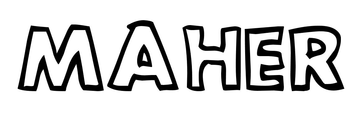 Coloriage Maher - Prénom à imprimer