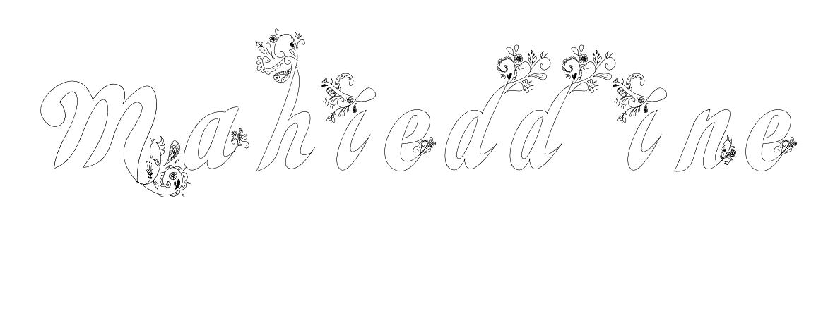 Coloriage Mahieddine - Prénom à imprimer
