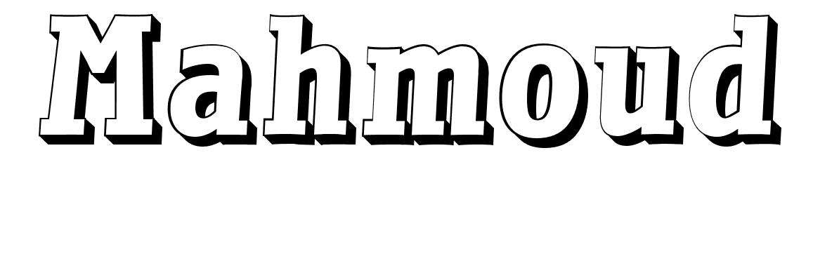 Coloriage Mahmoud - Prénom à imprimer