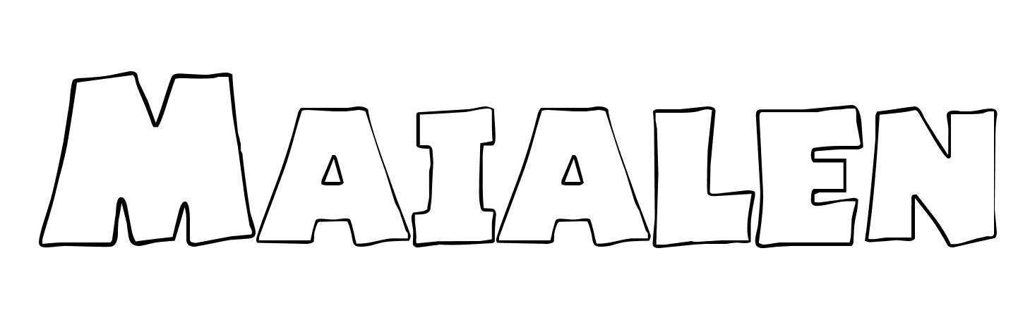 Coloriage Maialen - Prénom à imprimer