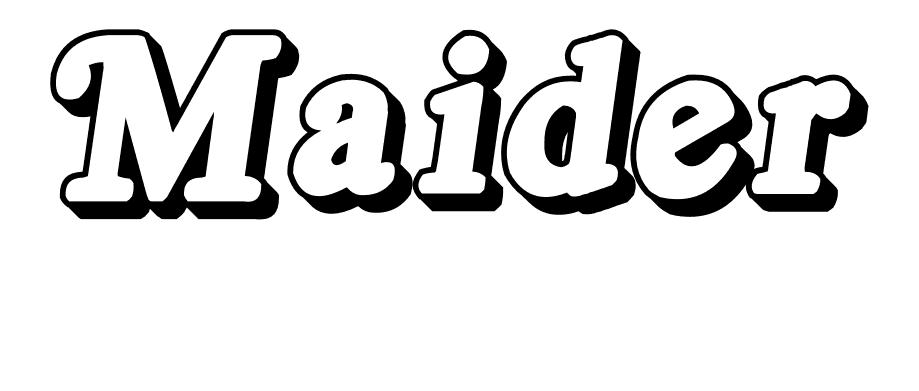 Coloriage Maider - Prénom à imprimer
