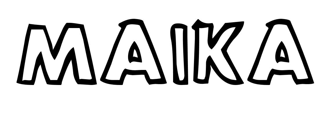 Coloriage Maika - Prénom à imprimer