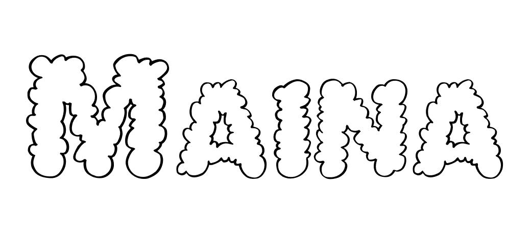 Coloriage Maina - Prénom à imprimer