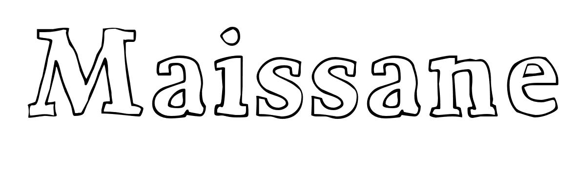 Coloriage Maissane - Prénom à imprimer